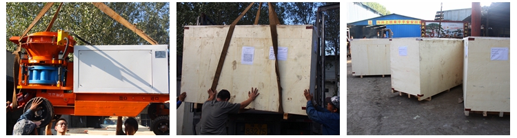 wet shotcrete machine packing