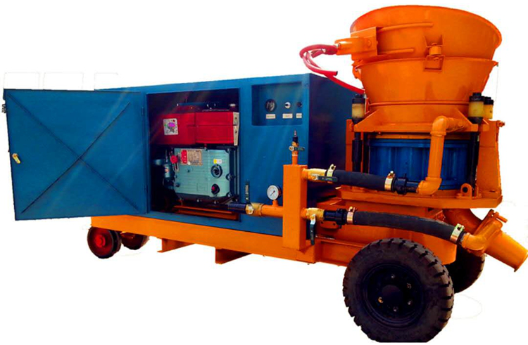 Diesel shotcrete machine