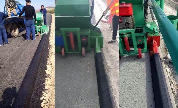 Asphalt working site