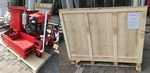Curb machine packing
