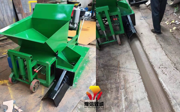 Concrete curb machine