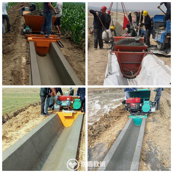 ditch chute concrete lining machine