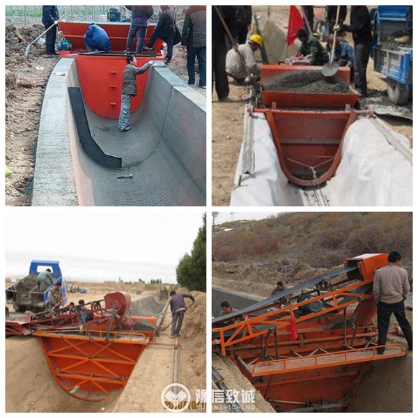 U ditch and canal working site