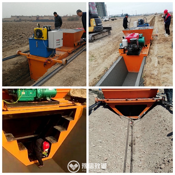 concrete canal lining machine