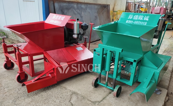 Extruding type curb machine