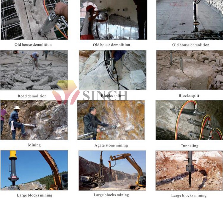 Rock splitting machine