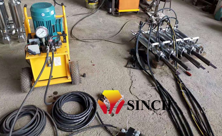 electric rock splitter in factory