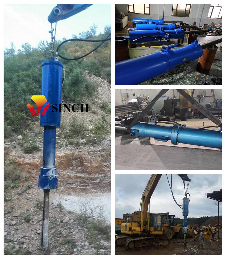 Big rock splitter in working site