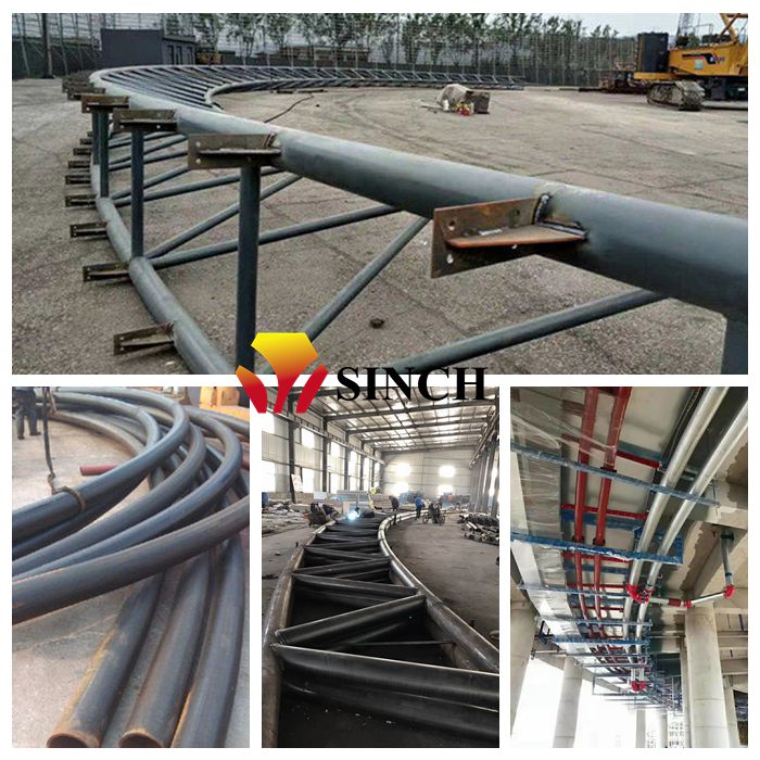 bended steel pipe applications