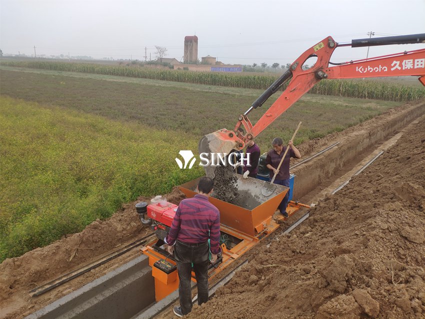 concrete canal paving machine