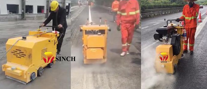 asphalt scarifier working show
