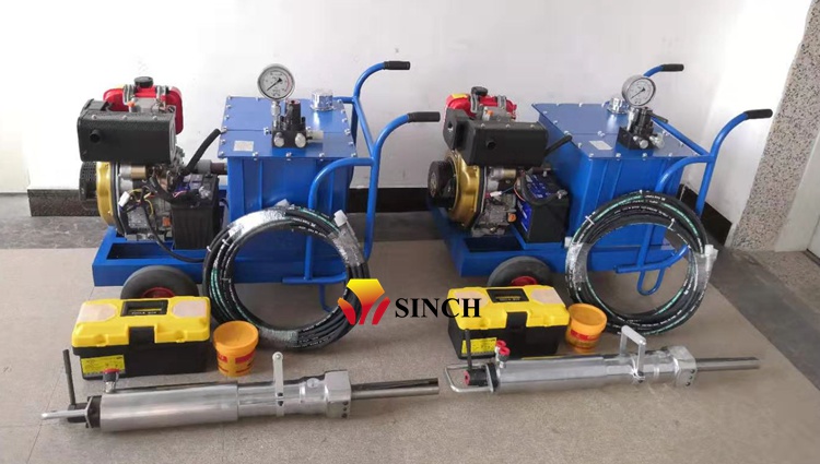 Diesel type rock splitter machine