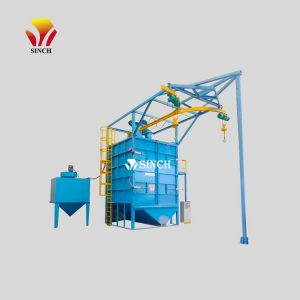 Hook type shot blasting machine