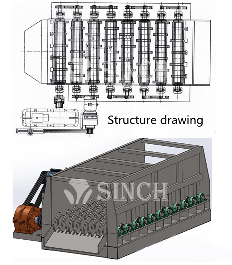 Roller screen structure drawing