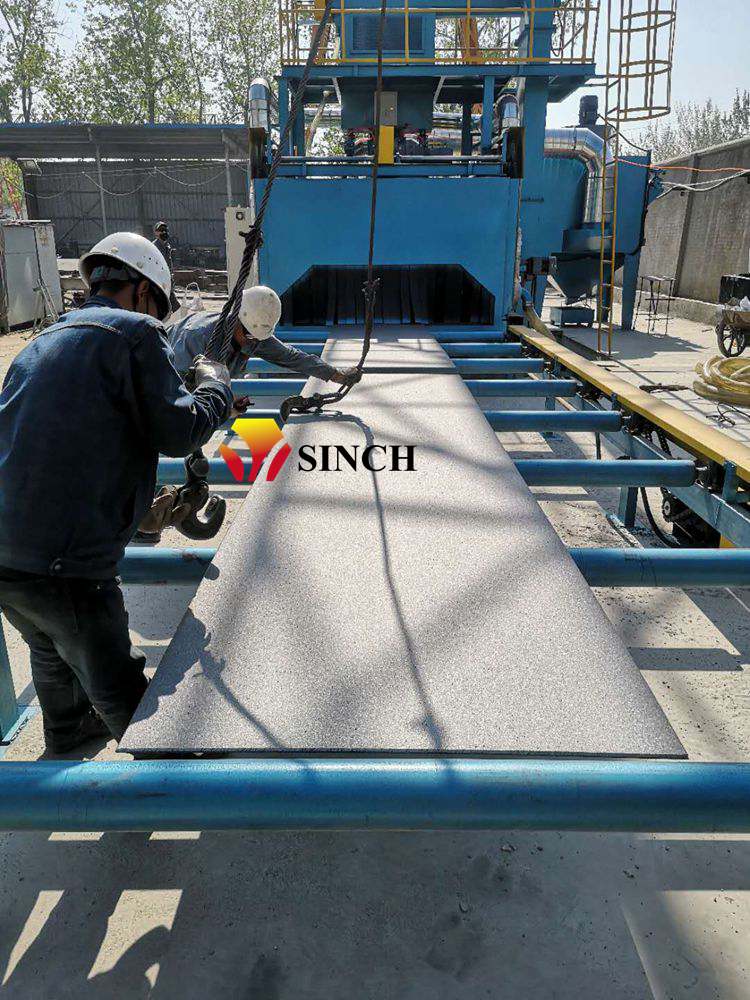 roller conveyor shot blasting machine for steel plate