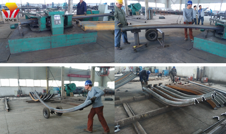 Working site of U beam bending machine