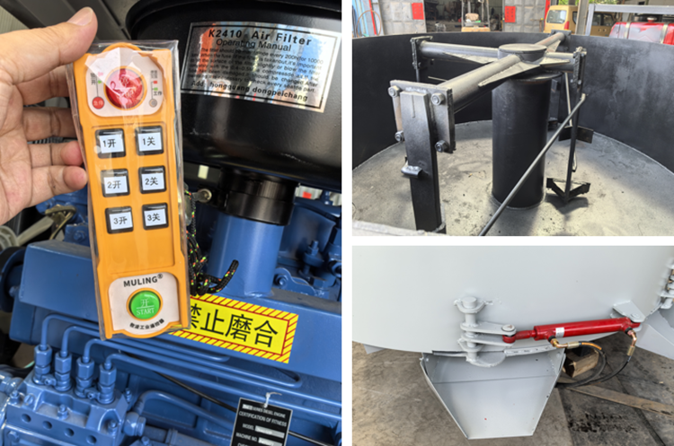 Details of SINCH concrete pan mixer